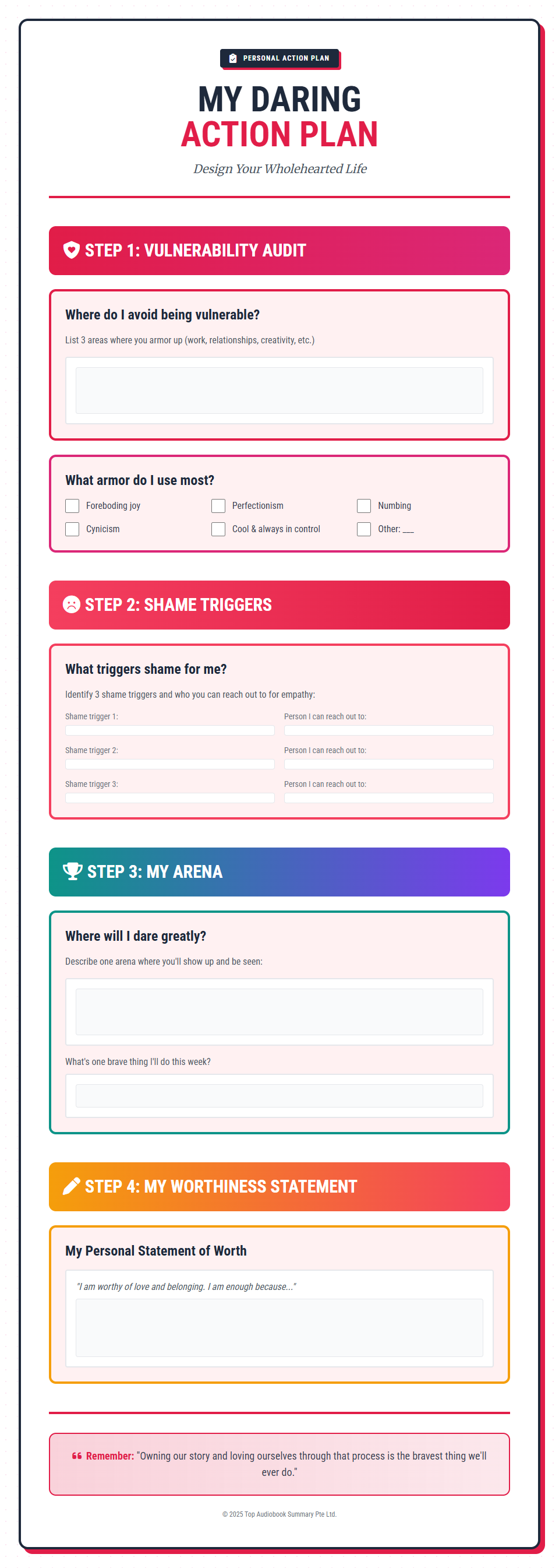 Personal Action Plan Preview